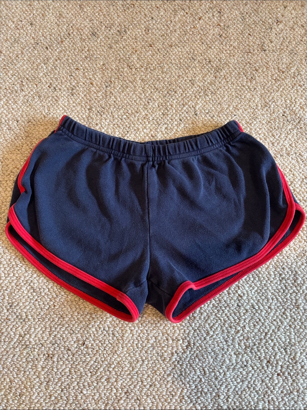 American Apparel Navy/Red Track Shorts